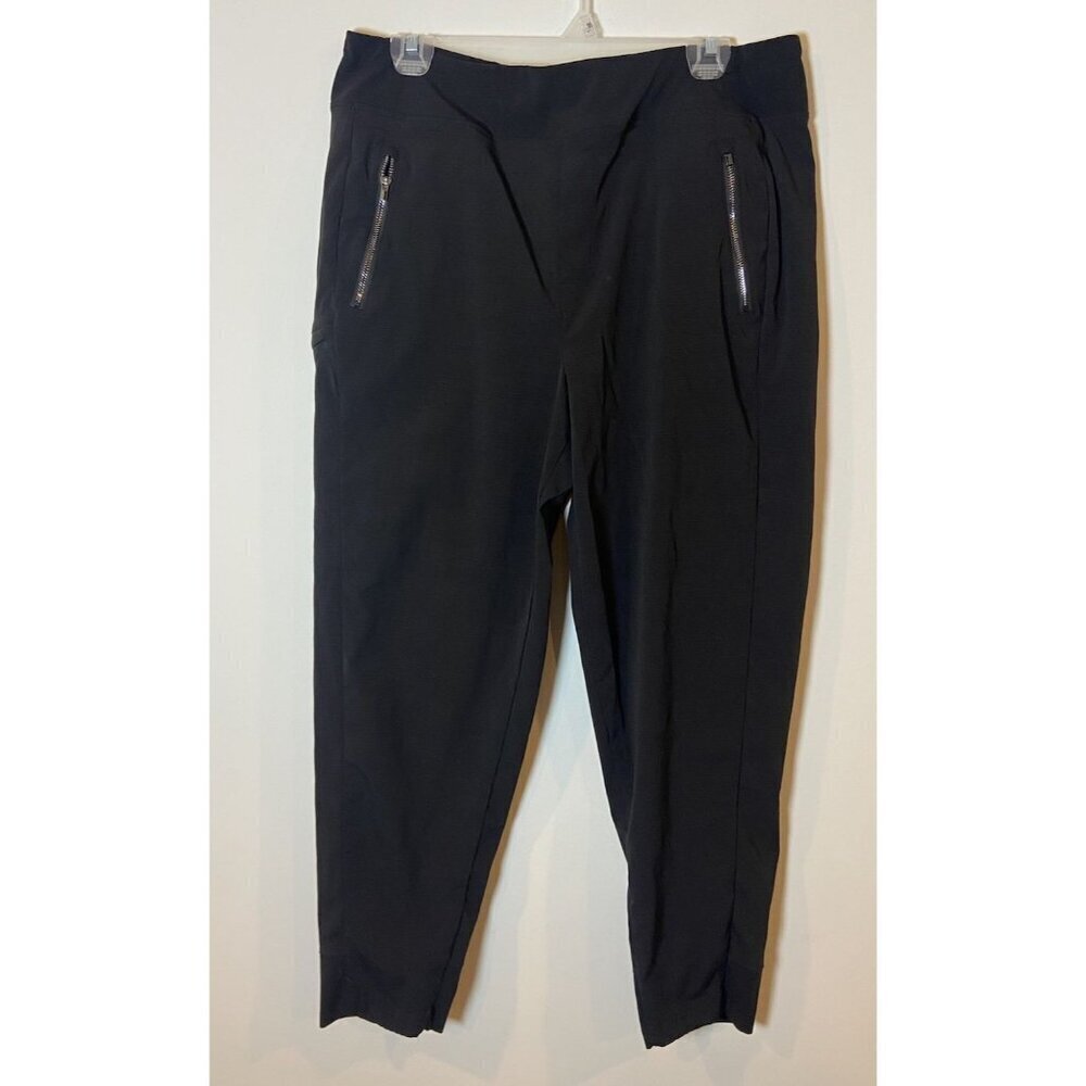 Athleta Trekkie North Jogger Pants Zipper Pocket Black Size 14